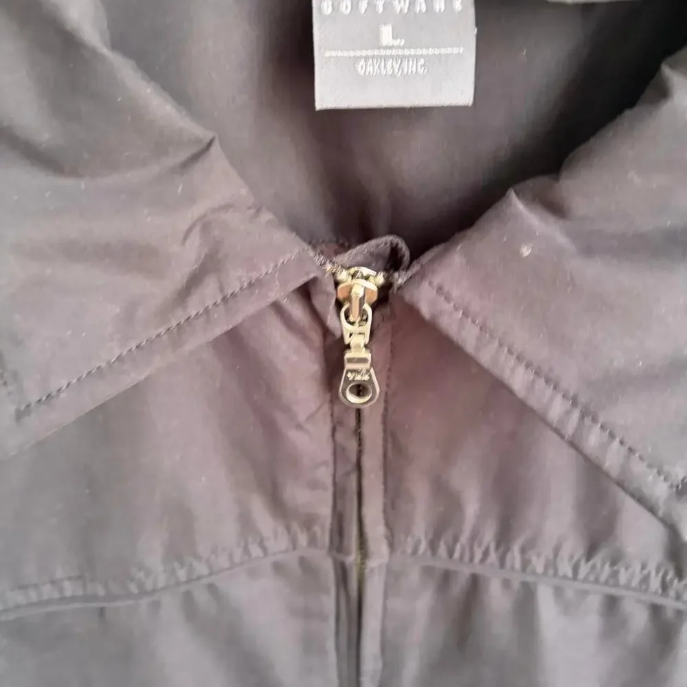Vintage Y2K Oakley Software Harrington Style Mens L Zip Up Cyber Jacket